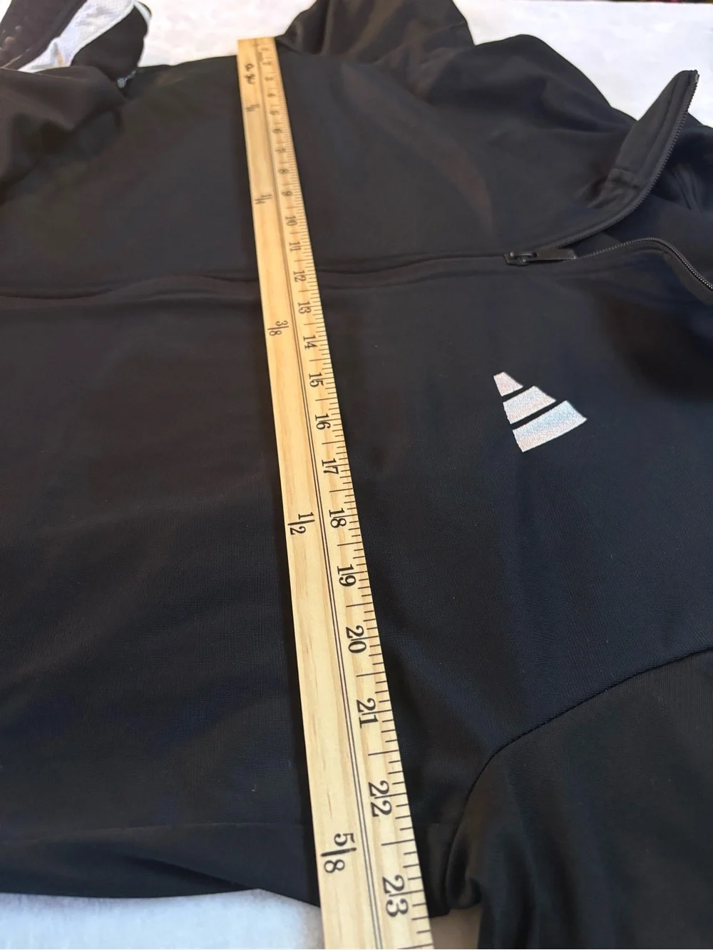 adidas Men’s Black Track Suit Jacket and Joggers with 3 White Stripes Size Large